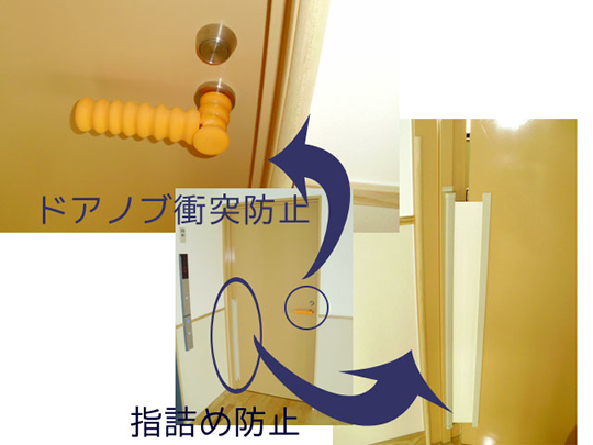 ドアノブ衝突防止